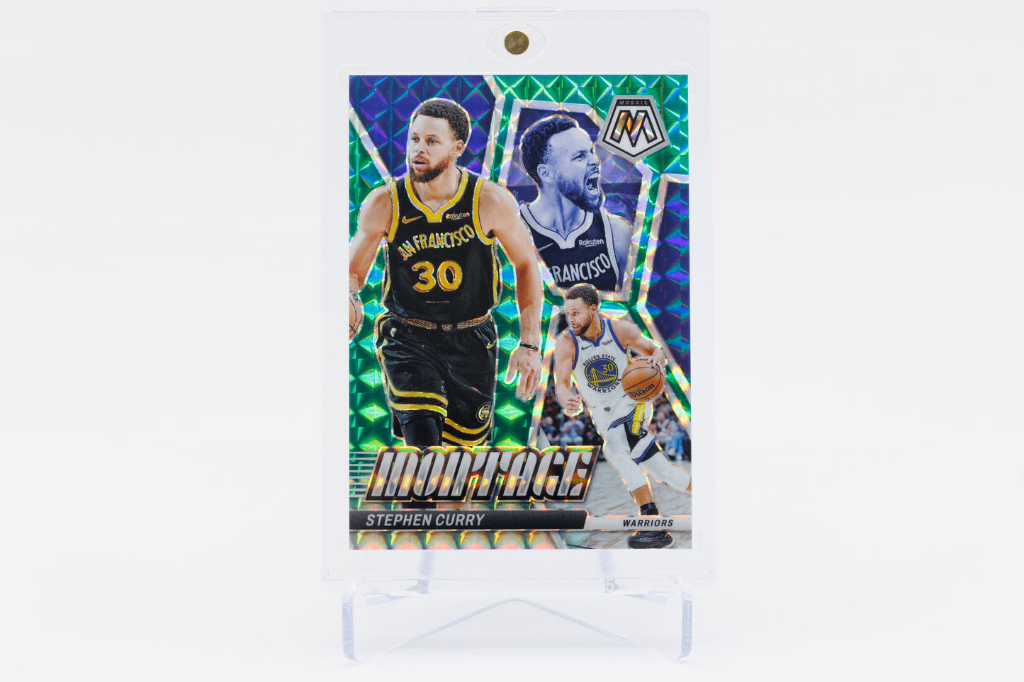 2023-2024 Panini Mosaic - Steph Curry 9/75 Montage - Teal Prizm