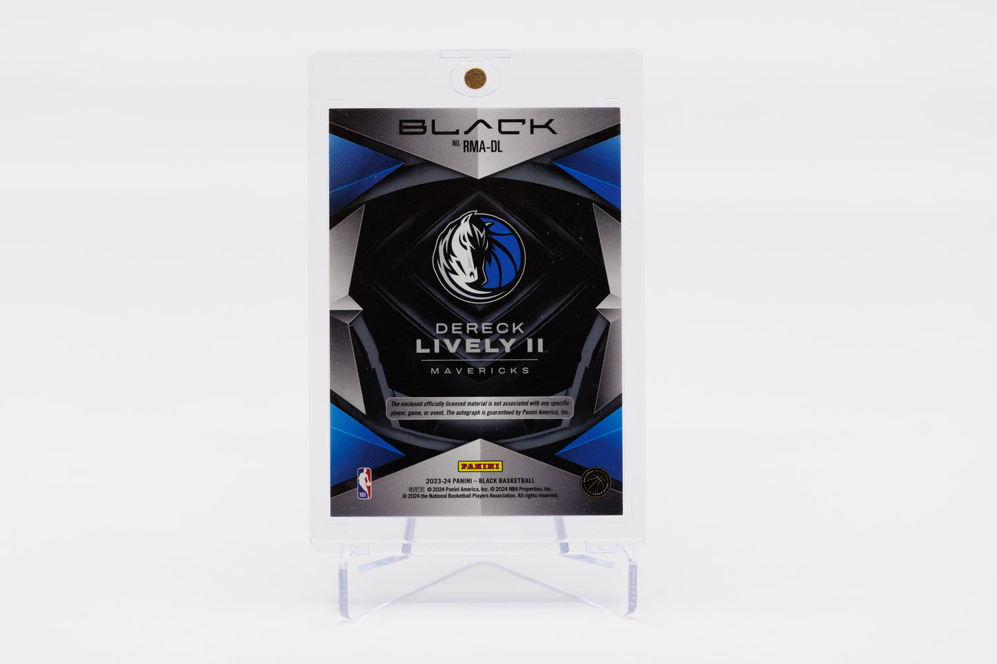2023-2024 Panini Black - Dereck Lively II 8/21 Black Rookie Patch Auto