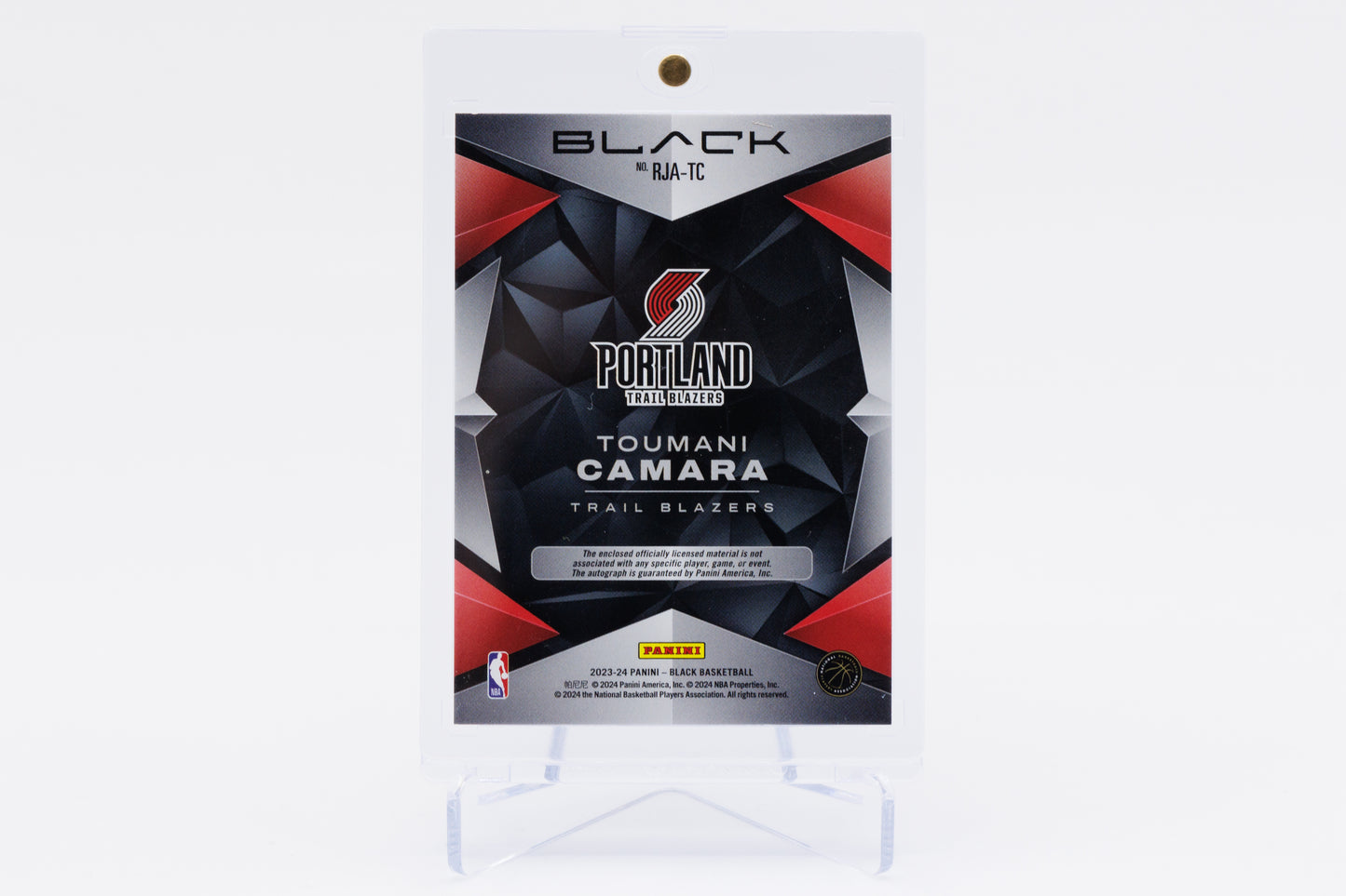 2023-2024 Panini Black - Toumani Camara Rookie 13/15 Patch Auto Ruby FOTL