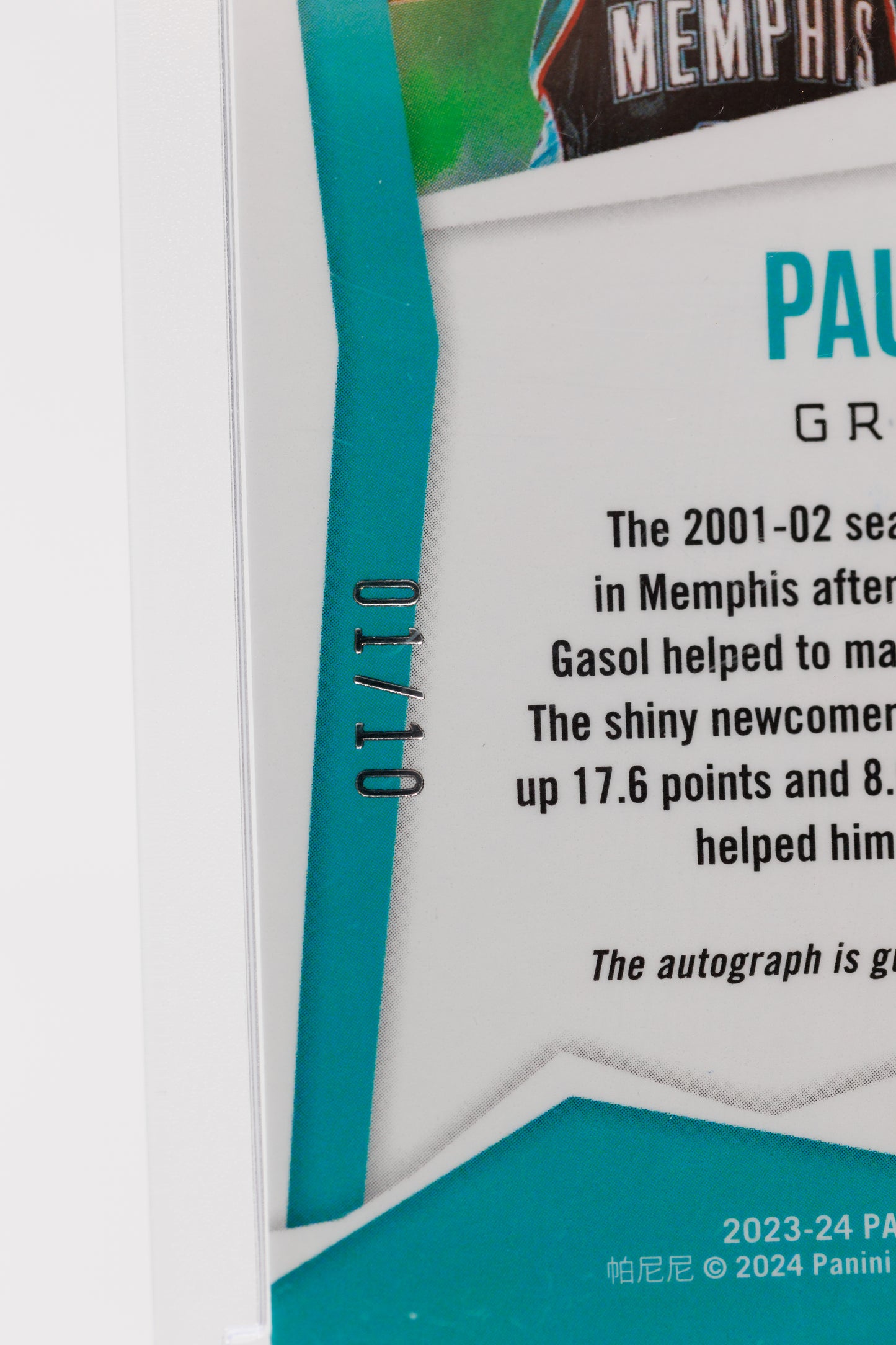 2023-2024 Panini Phoenix - Pau Gasol 1/10 Ascension Auto