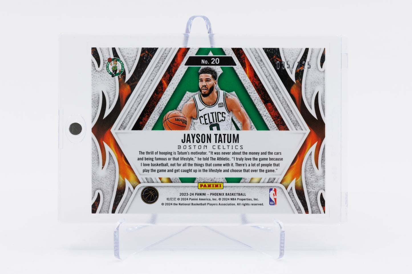 2023-2024 Panini Phoenix - Jayson Tatum 35/125 Red Fire Forged