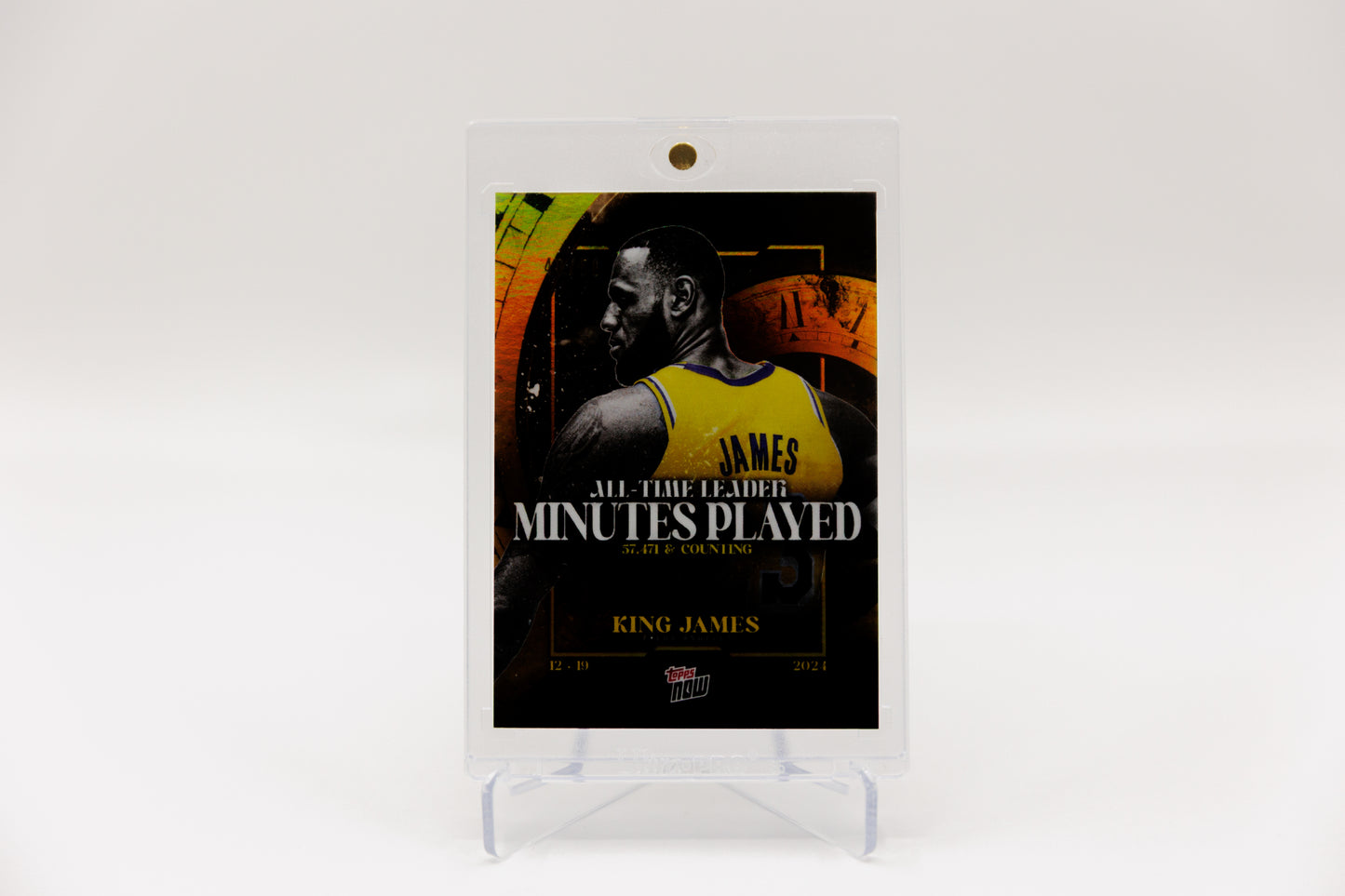 2024 Topps Now - LeBron James All Time Leader Minutes Played Gold Parallel #40/50