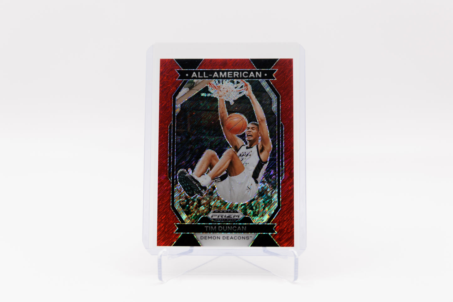 2024 Panini Prizm Draft Picks - Tim Duncan - All-American Red Shimmer 5/9 FOTL