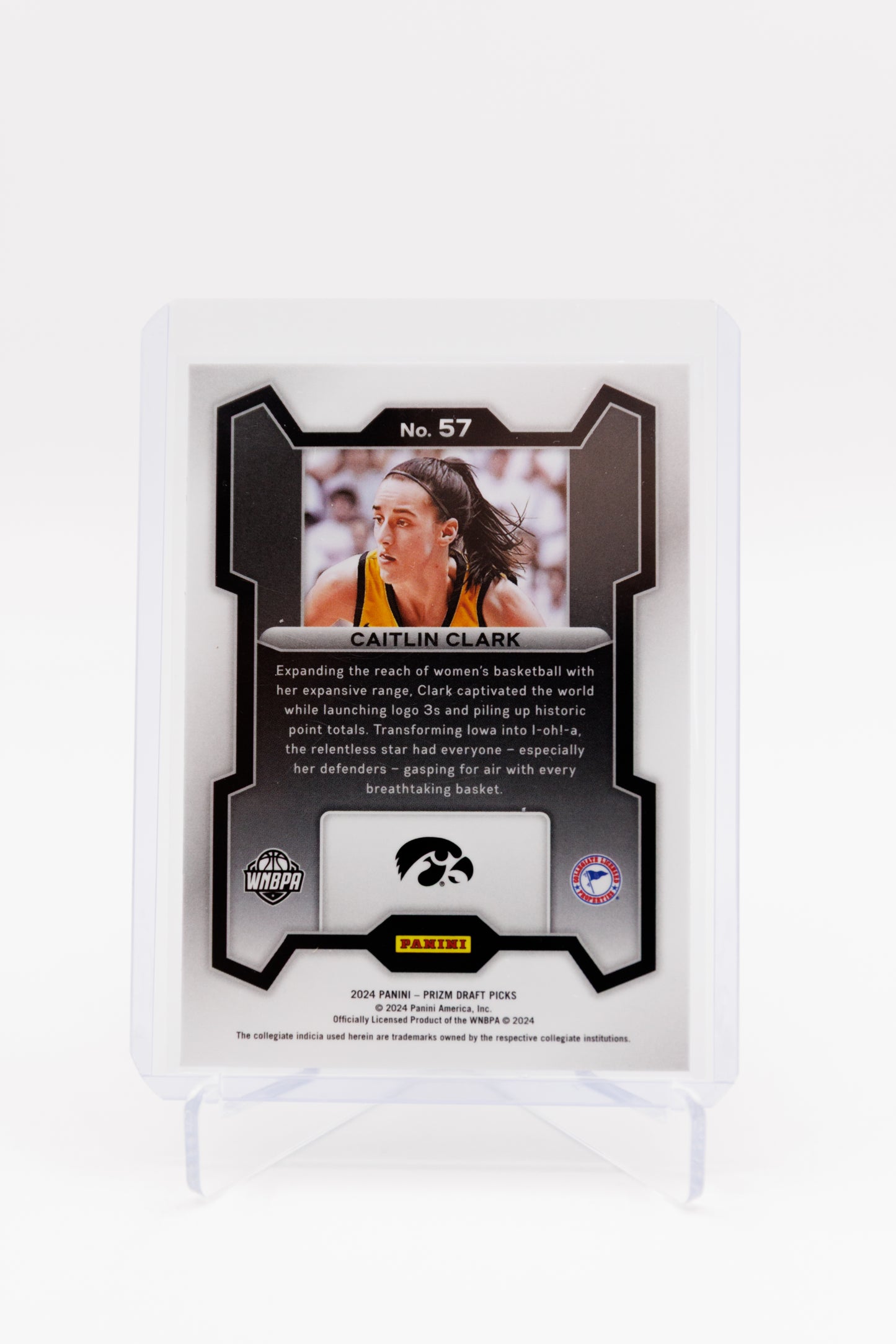 Caitlin Clark 2024 Panini Prizm Draft Picks WNBA 1st Rookie Card