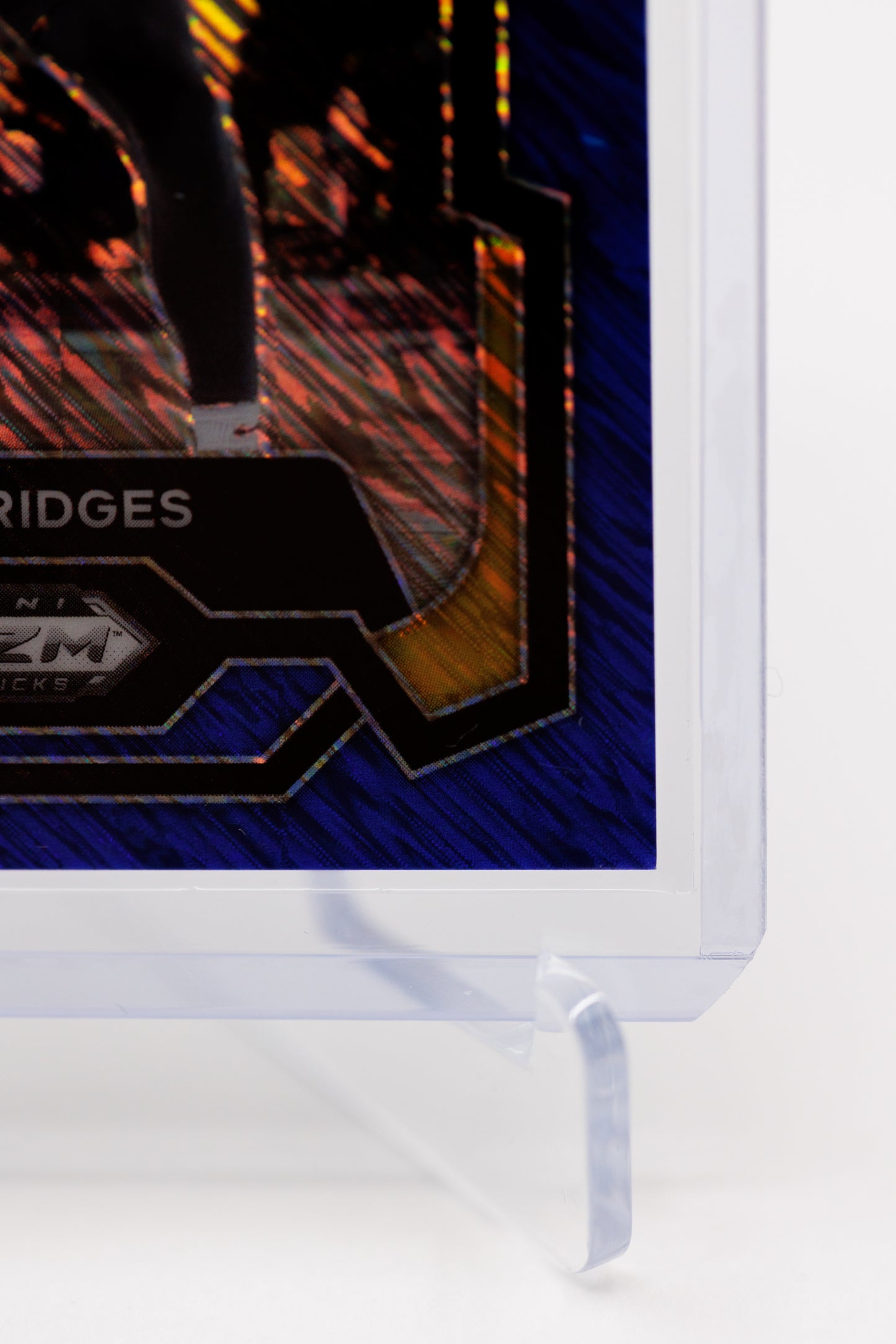 2024-25 Panini Prizm Draft Picks Jalen Bridges Rookie Card Blue Shimmer FOTL /19