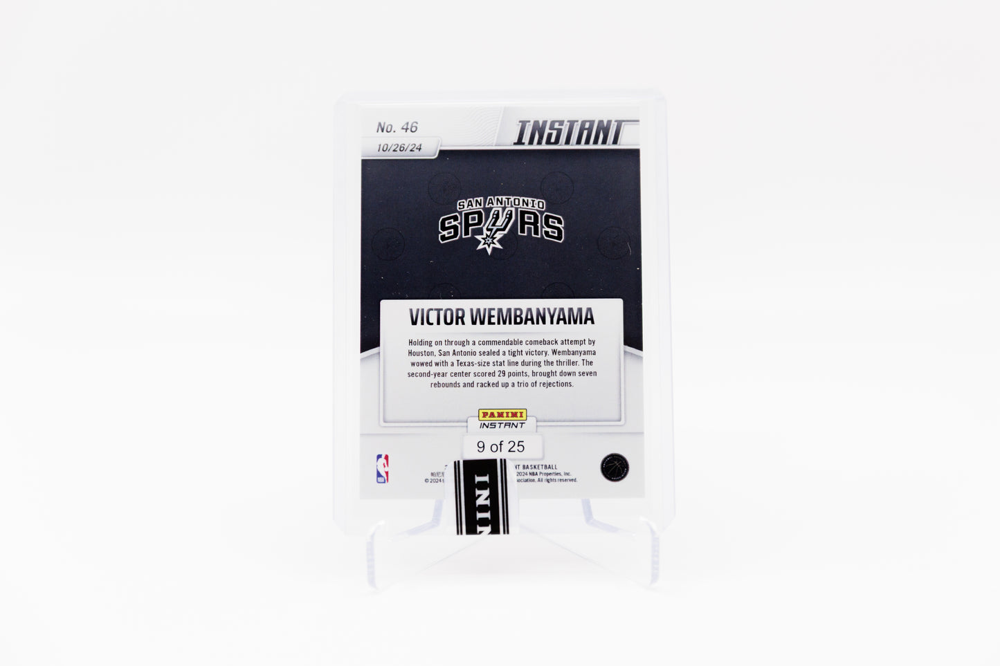 2024 Panini Instant Jungle -  Victor Wembanyama - Wins Lonestar Showdown 9/25