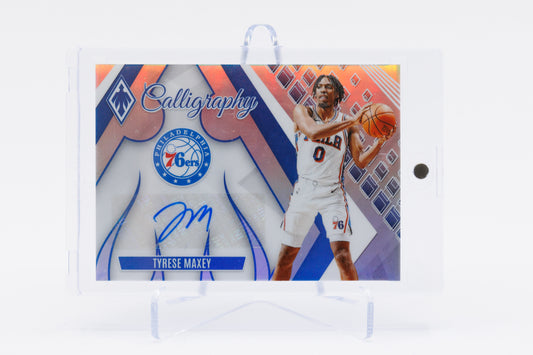 2023-2024 Panini Phoenix - Tyrese Maxey Calligraphy 54/75 Auto