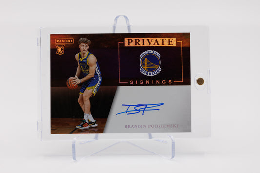 2023-2024 Panini Phoenix - Brandin Podziemski Rookie Private Signing On Card