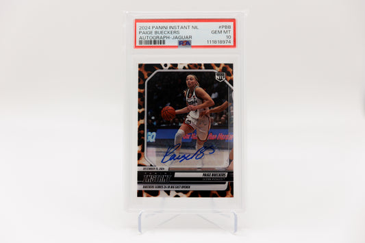 2024 Panini Instant NIL PBB - Paige Bueckers Autograph - Jaguar 8/10 - PSA 10 (Gem Mint)
